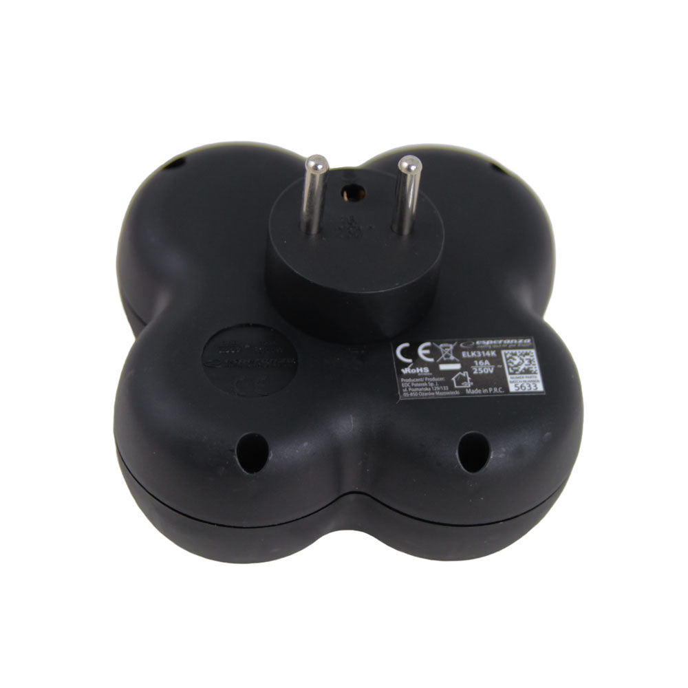 ESPERANZA ROZGAŁĘŹNIK ELEKTRYCZNY 4 GN. CZARNY