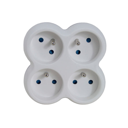 ESPERANZA ROZGAŁĘŹNIK ELEKTRYCZNY 4 GN. BIAŁO-SZARY