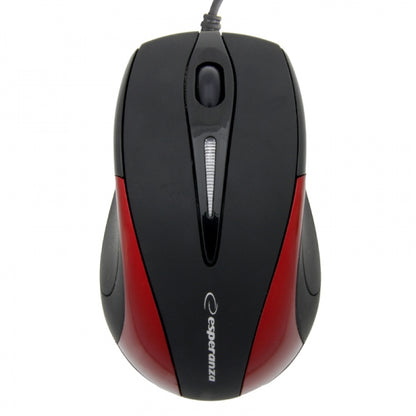ESPERANZA MYSZ PRZEWOD. 3D OPT. USB SIRIUS CZERWONA