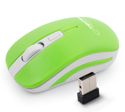 ESPERANZA MYSZ BEZPRZ. 2.4GHZ 4D OPT. USB URANUS ZIELONO/BIAŁA
