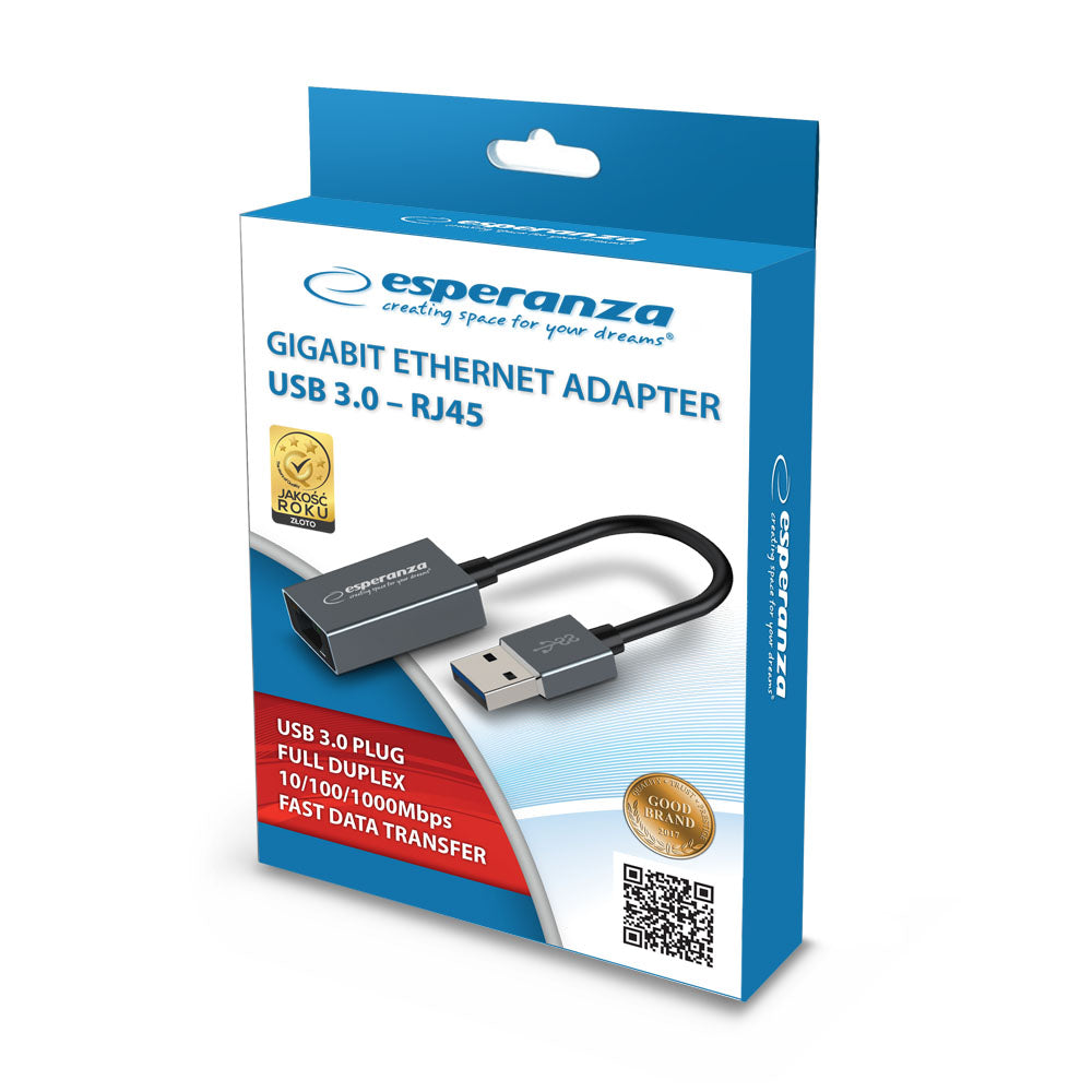 ESPERANZA GIGABIT ETHERNET 1000 MBPS ADAPTER USB 3.0-RJ45