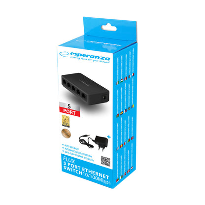 ESPERANZA SWITCH 5-PORTOWY 10/100 FLUX