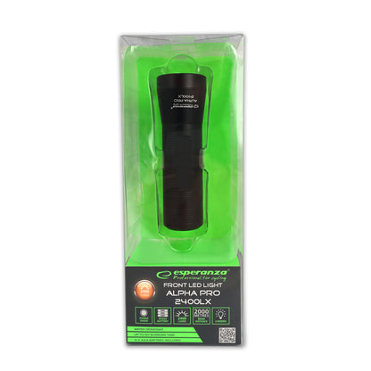 ESPERANZA PROFESJONALNA LAMPKA ROWEROWA LED NA PRZÓD 2w1 ALPHA PRO 2400 LX