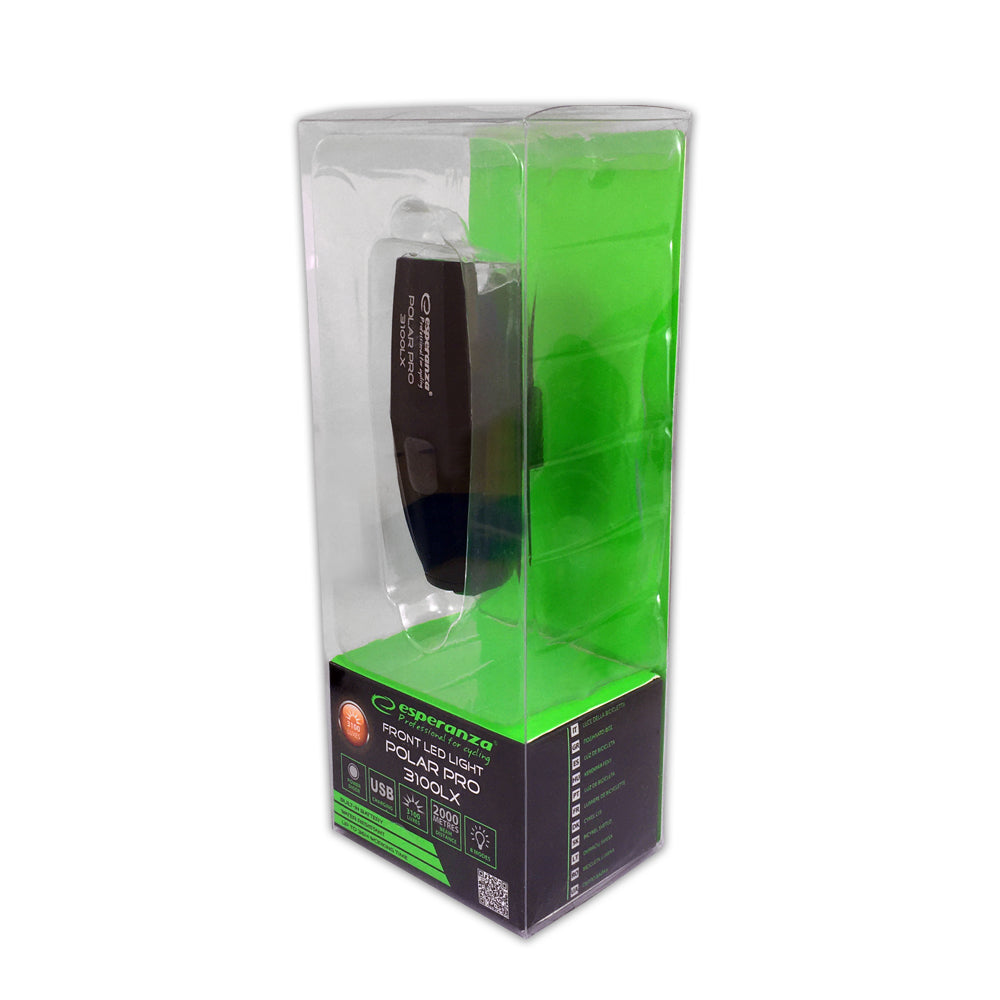 ESPERANZA PROFESJONALNA LAMPKA ROWEROWA LED NA PRZÓD POLAR PRO 3100 LX