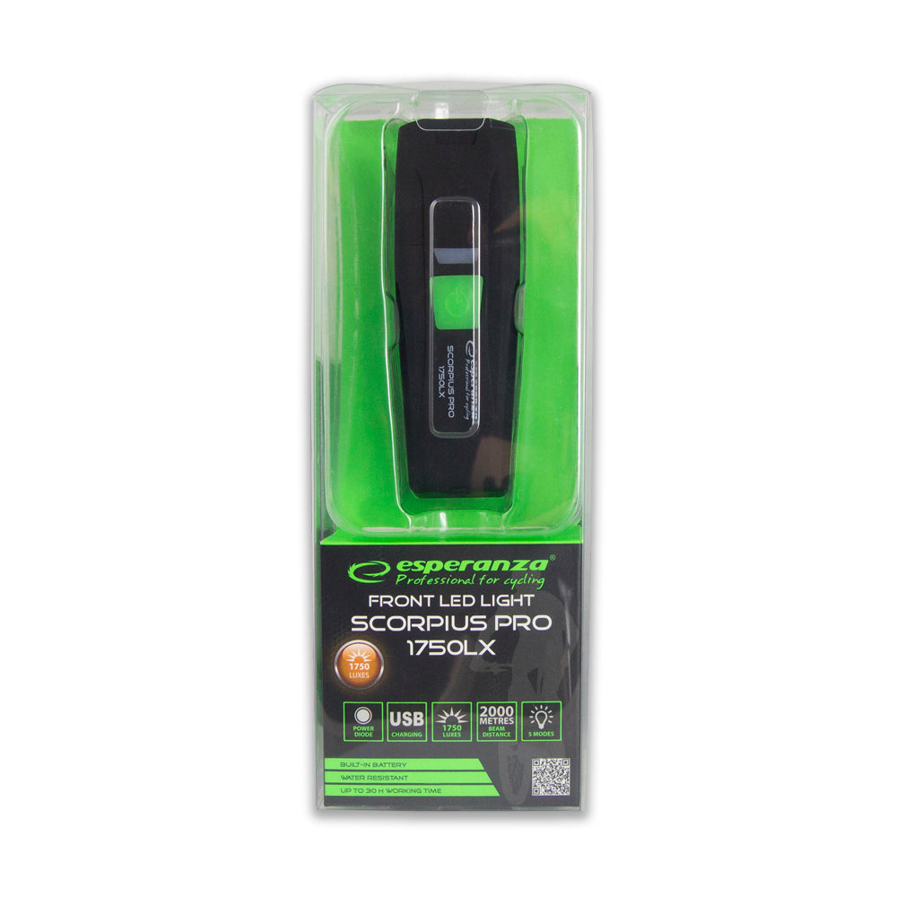 ESPERANZA PROFESJONALNA LAMPKA ROWEROWA LED NA PRZÓD SCORPIUS PRO 1750 LX
