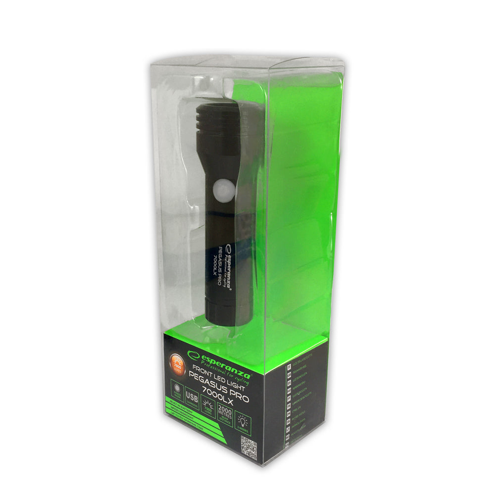 ESPERANZA PROFESJONALNA LAMPKA ROWEROWA LED NA PRZÓD 2w1 PEGASUS PRO 7000 LX