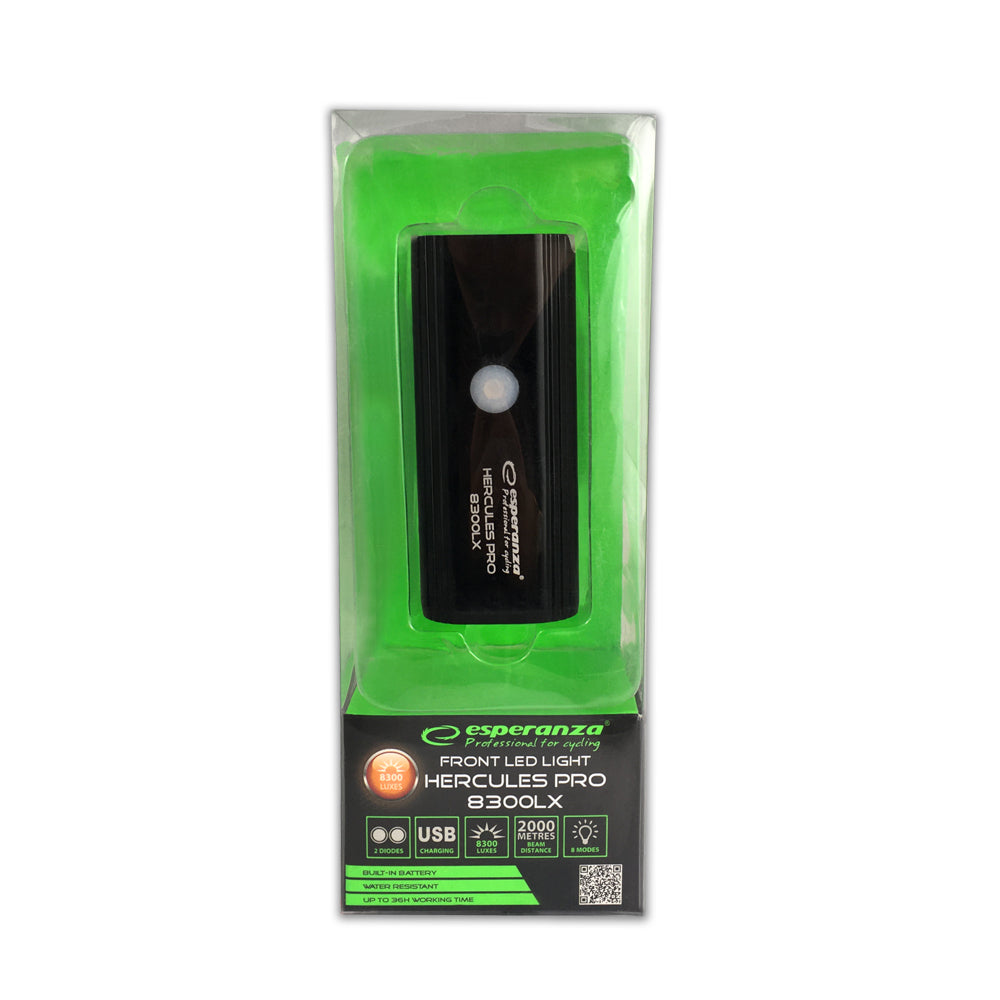 ESPERANZA PROFESJONALNA LAMPKA ROWEROWA LED NA PRZÓD HERCULES PRO 8300 LX