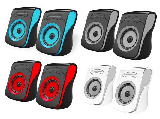 ESPERANZA GŁOŚNIKI 2.0 USB FLAMENCO CZARNO-CZERWONE