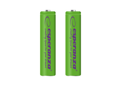 ESPERANZA AKUMULATORKI NI-MH AAA 1000MAH 2SZT. ZIELONE