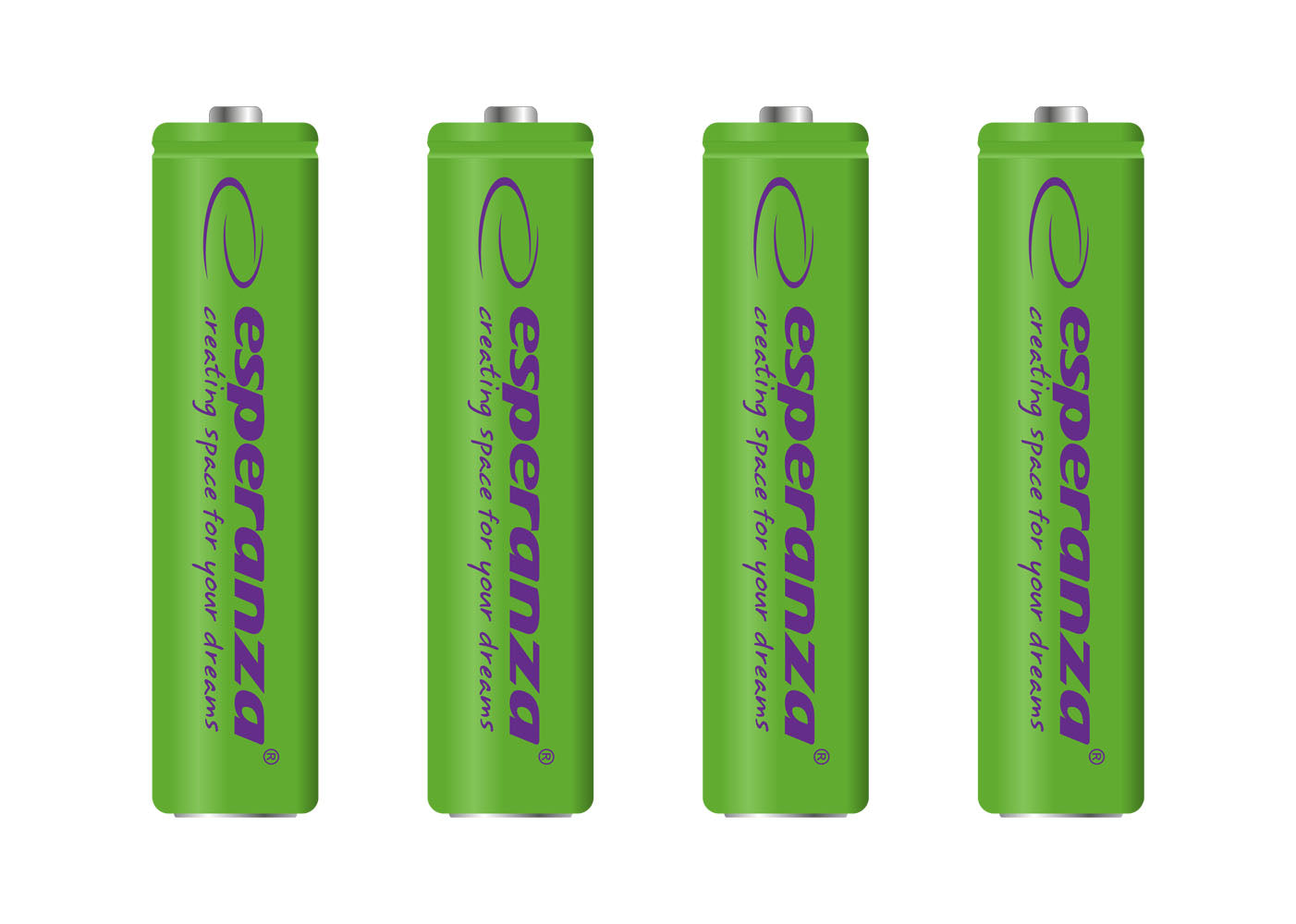 ESPERANZA AKUMULATORKI NI-MH AAA 1000MAH 4SZT. ZIELONE