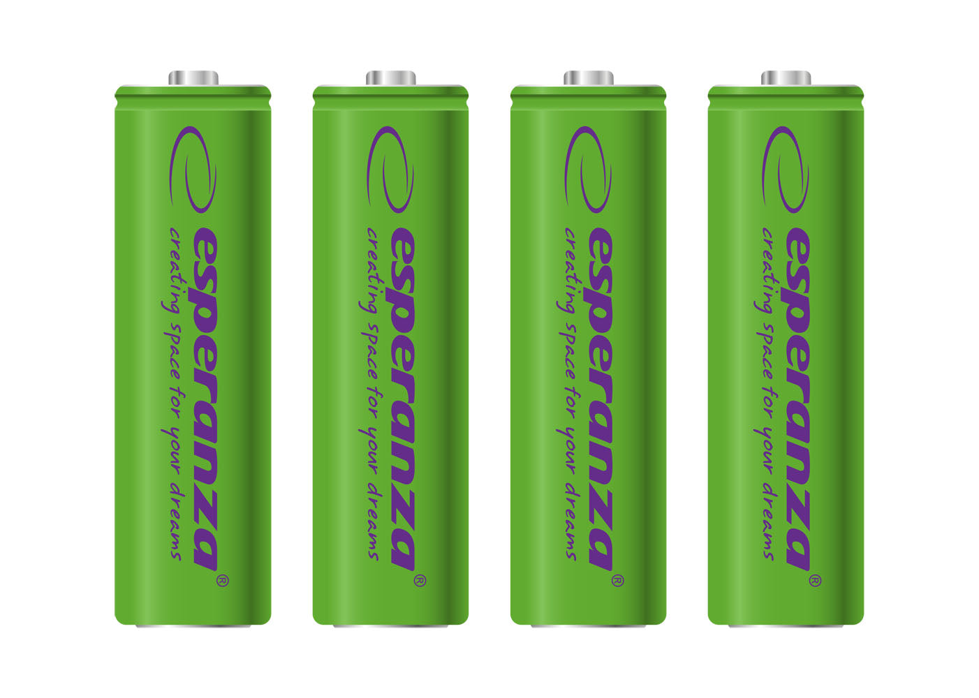 ESPERANZA AKUMULATORKI NI-MH AA 2000MAH 4SZT. ZIELONE