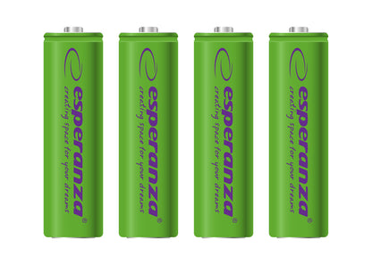 ESPERANZA AKUMULATORKI NI-MH AA 2000MAH 4SZT. ZIELONE