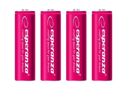 ESPERANZA AKUMULATORKI NI-MH AA 2000MAH 4SZT. CZERWONE