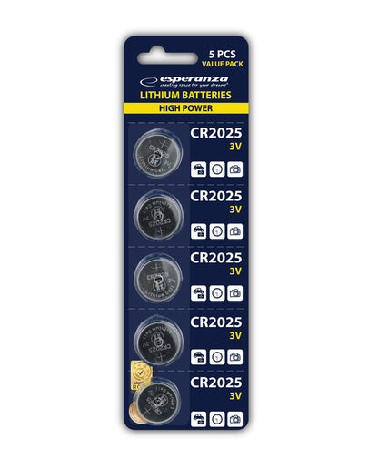 ESPERANZA BATERIE LITOWE CR2025 5SZT BLISTER