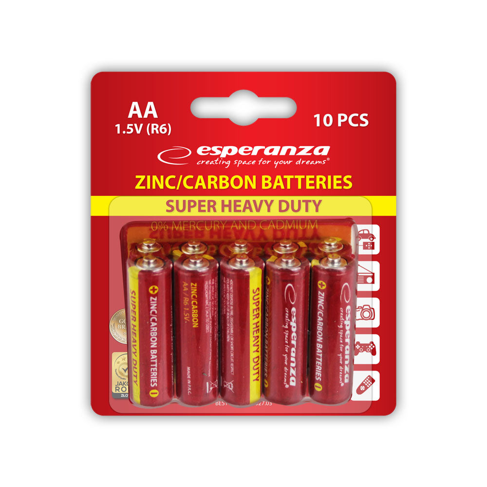 ESPERANZA BATERIE ZN-C AA 10SZT BLISTER