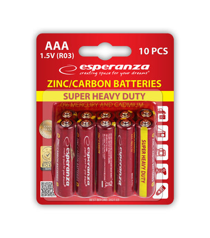 ESPERANZA BATERIE ZN-C AAA 10SZT BLISTER