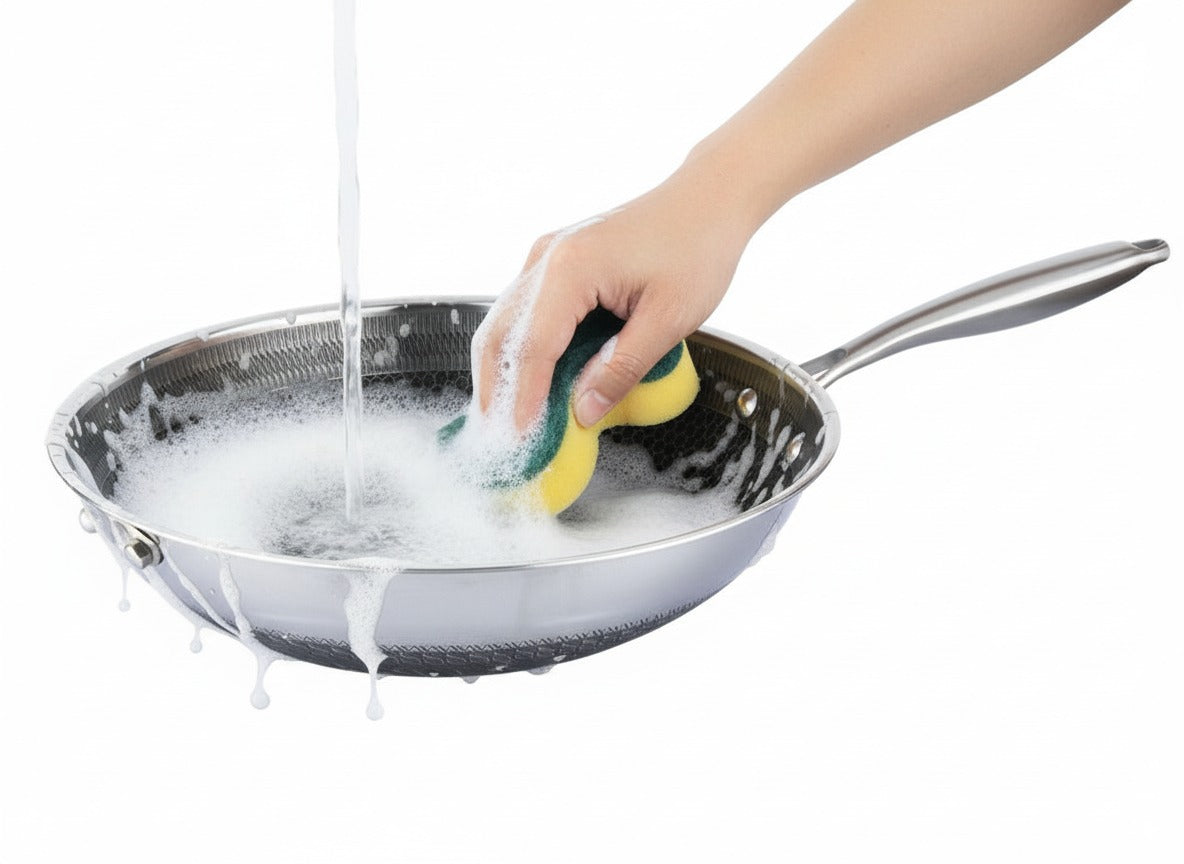 Cheffinger DIAMOND - WOK z rączką (32 cm) / Garnek Kazań Kasan stal nierdzewna