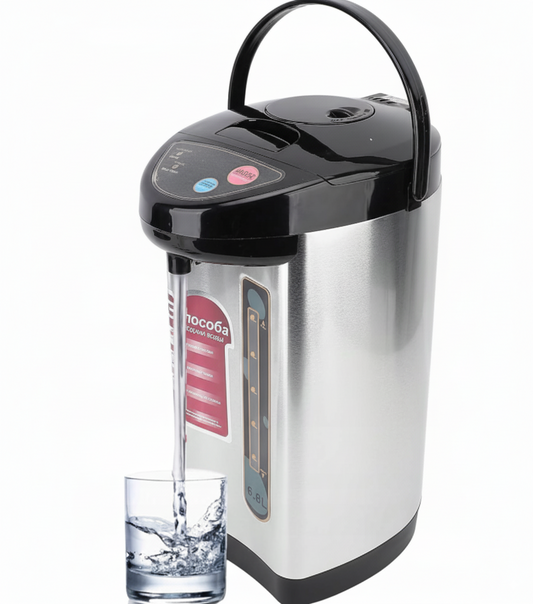 Warnik do wody wina piwa i herbaty 6,8 l 2000 W stal nierdzewna regulacja temperatury wskaźnik poziomu wody utrzymanie ciepła ochrona przed przegrzaniem
