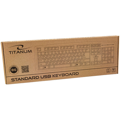 TITANUM KLAWIATURA PRZEWOD. STANDARDOWA USB BG