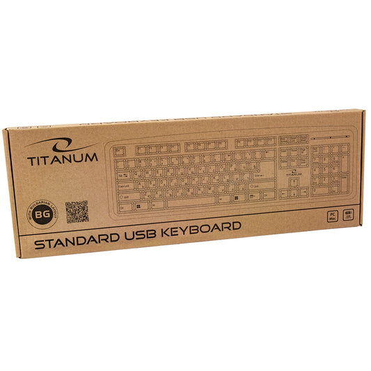 TITANUM KLAWIATURA PRZEWOD. STANDARDOWA USB BG