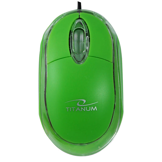 TITANUM MYSZ PRZEWOD. 3D OPT. USB  RAPTOR ZIELONA