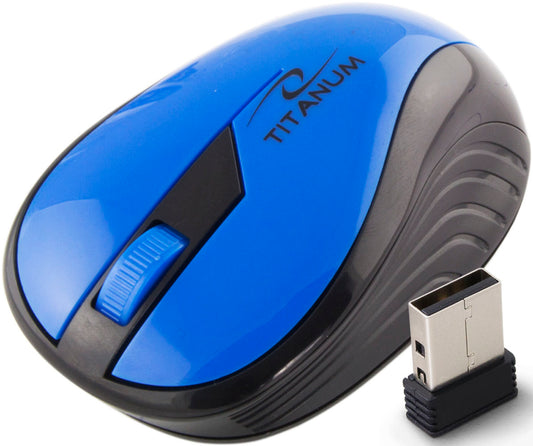 TITANUM MYSZ BEZPRZ. 2.4GHZ 3D OPT. USB RAINBOW NIEBIESKA