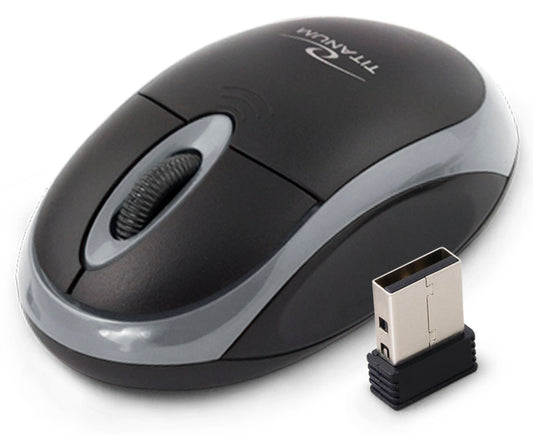 TITANUM MYSZ BEZPRZ. 2.4GHZ 3D OPT. USB VULTURE CZARNO-SZARA