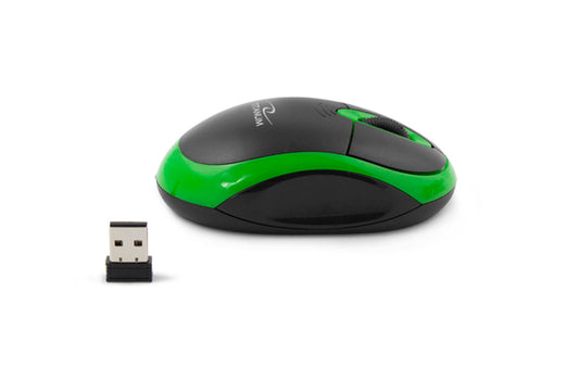 TITANUM MYSZ BEZPRZ. 2.4GHZ 3D OPT. USB VULTURE CZARNO-ZIELONA