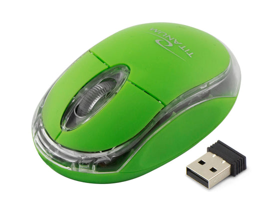 TITANUM MYSZ BEZPRZ. 2.4GHZ 3D OPT. USB CONDOR ZIELONA