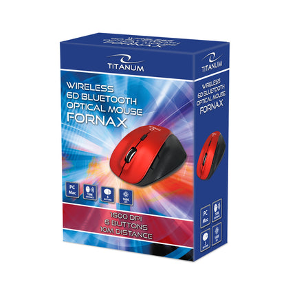 TITANUM MYSZ BEZPRZ. BLUETOOTH 6D OPT. FORNAX CZERWONA