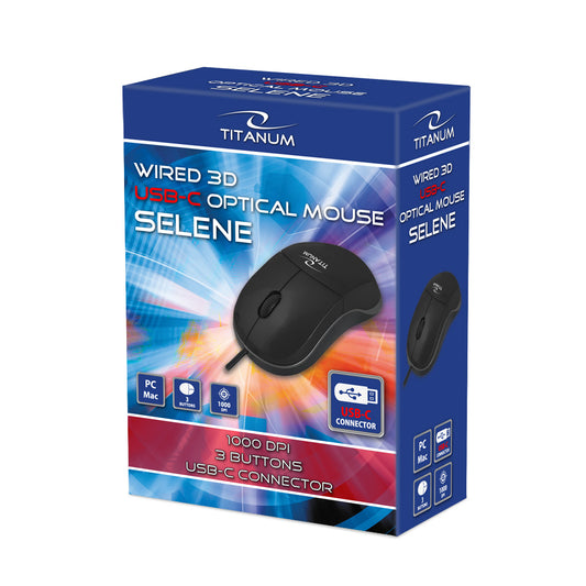 TITANUM MYSZ PRZEWOD. 3D OPT. USB-C SELENE