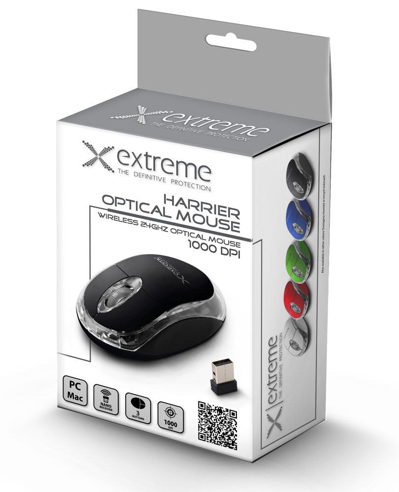 EXTREME MYSZ BEZPRZ. 2.4GHZ 3D OPT. USB HARRIER CZARNA