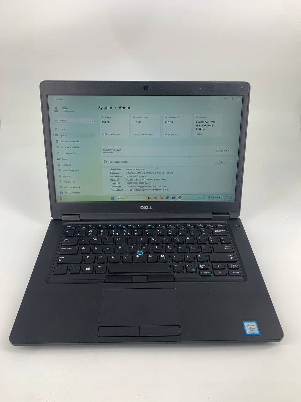 Dell Latitude 5490 Poleasingowy | i5-8350U | 16GB | 256SSD | Win11