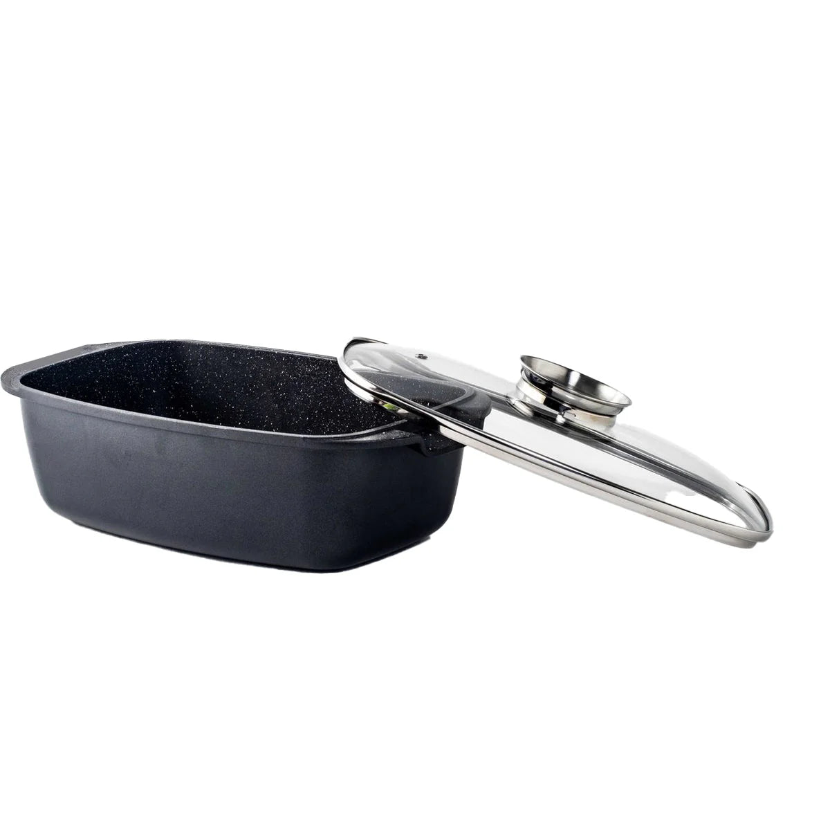 Cheffinger — Brytfanna z pokrywą 32cm, czarna — powłoka nieprzywierająca
