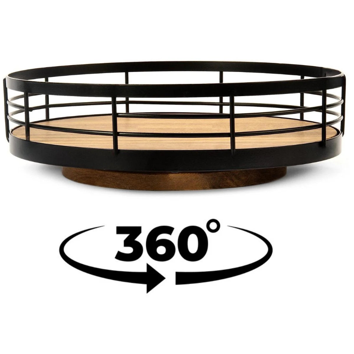 Obrotowy organizer bambusowy 360° — Ø26cm