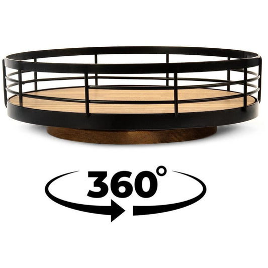Obrotowy organizer bambusowy 360° — Ø26cm