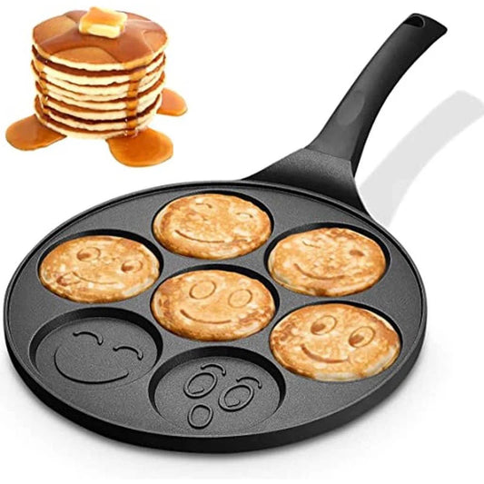 Patelnia do naleśników 26cm Emoji Smiley, odlew aluminium, powłoka non-stick, indukcja , Cheffinger