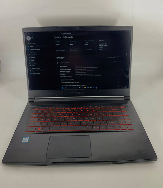 MSI GF65 Gaming | i7-9750H | RTX 2060 6GB |16GB RAM| 512GB SSD |15.6" FHD