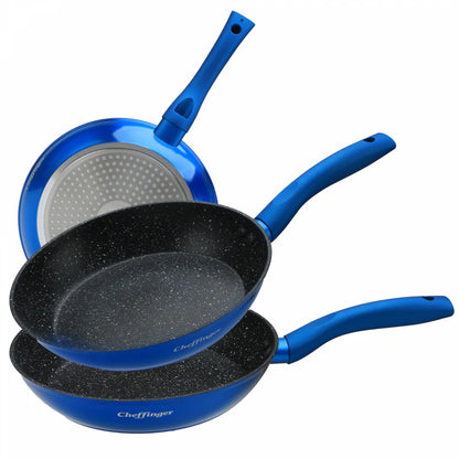 Cheffinger – zestaw patelni 3-częściowy (20/24/28 cm), indukcja