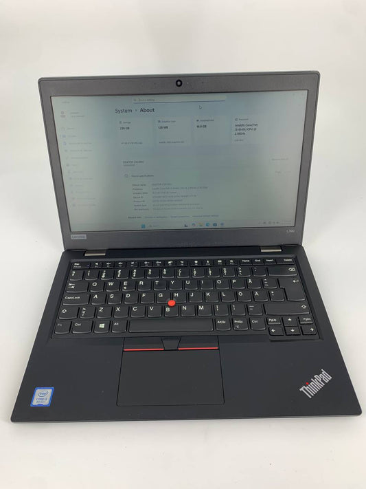 Laptop biznesowy Lenovo ThinkPad L390 / 13,3" HD / i3-8145U / 16GB / 256GB SSD / Windows 10