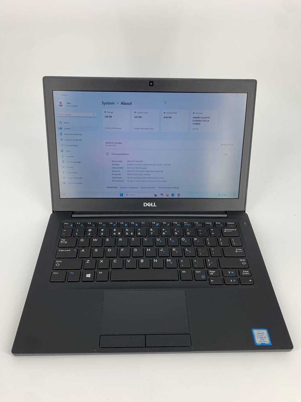 Laptop Dell Latitude 7290 / 12,5" HD / i5-8350U / 8GB / 256GB SSD / Windows 11