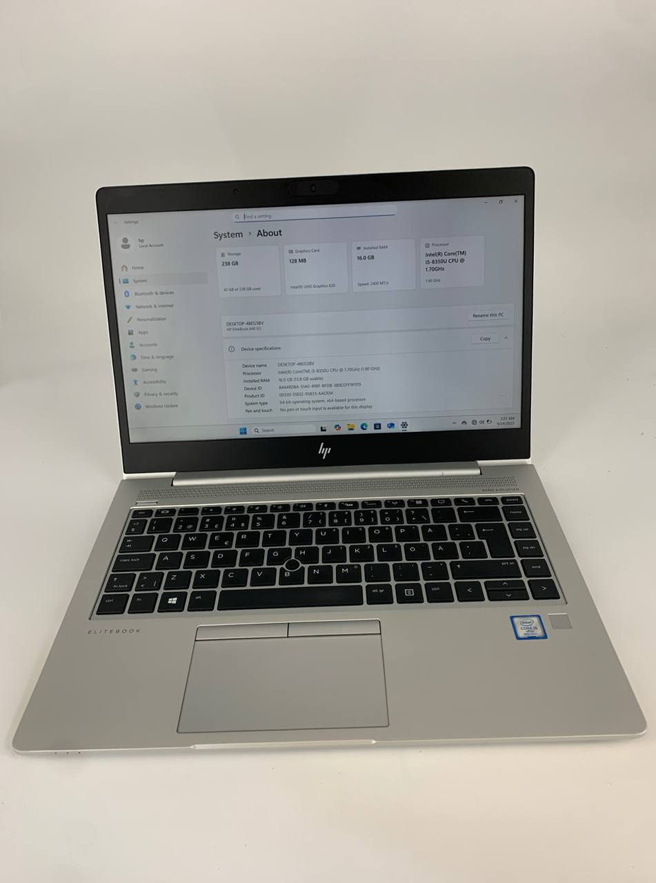 Laptop HP EliteBook 840 G5 / 14" FHD / i5-8250U / 16GB / 256GB SSD / Windows 11