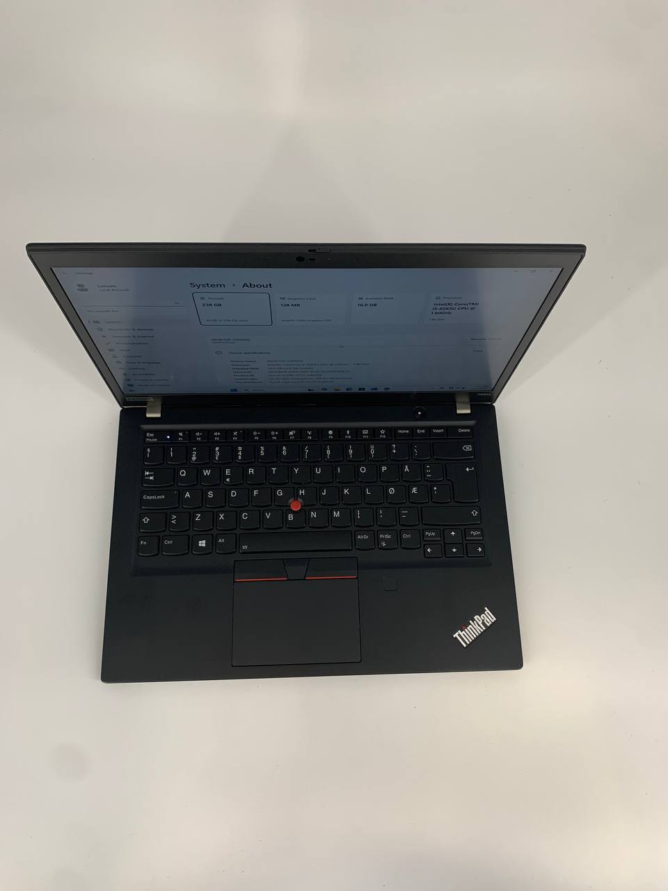 Laptop Lenovo ThinkPad T490s Touch / 14" FHD / i5-8365U / 16GB / 256GB SSD / Windows 11