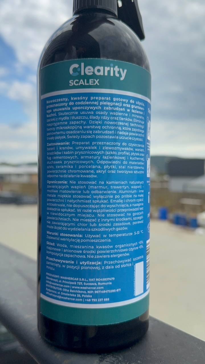 Odkamieniacz do łazienki Clearity SCALEX 1000ml ★★★★★